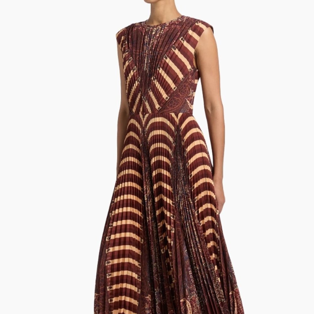 NWT ULLA JOHNSON Violeta Midi Dress in Topaz M $1,100